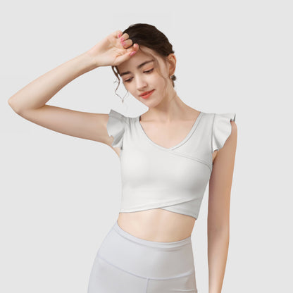 Frilled Sleeve Bralette Top in 3 Color